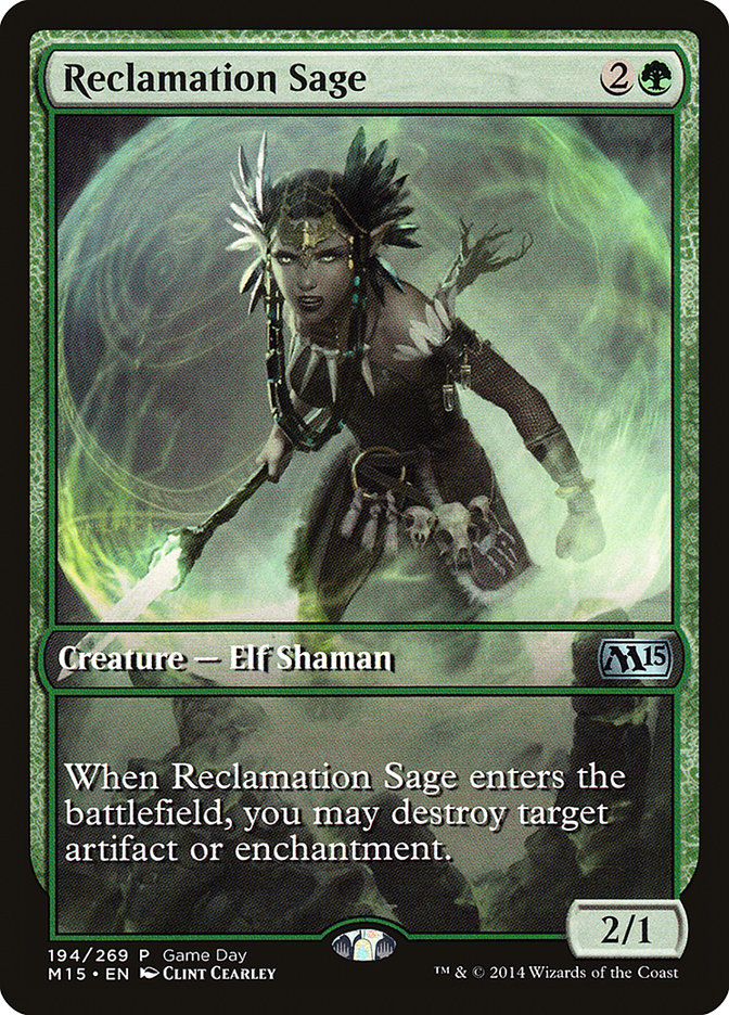 Reclamation Sage (Game Day) [Magic 2015 Promos] | Black Swamp Games