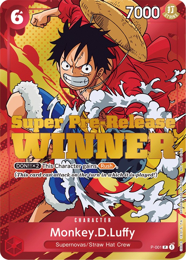 Monkey.D.Luffy (Super Pre-Release) [Winner] [One Piece Promotion Cards] | Black Swamp Games