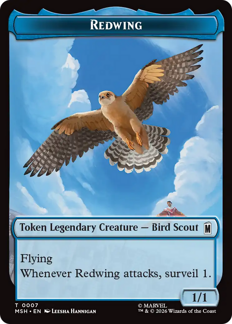 Redwing // Zabu Double-Sided Token [Marvel Super Heroes Tokens] | Black Swamp Games