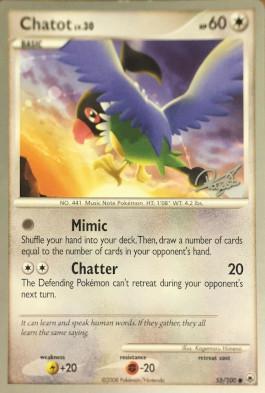 Chatot LV.30 (55/100) (Bliss Control - Paul Atanassov) [World Championships 2008] | Black Swamp Games