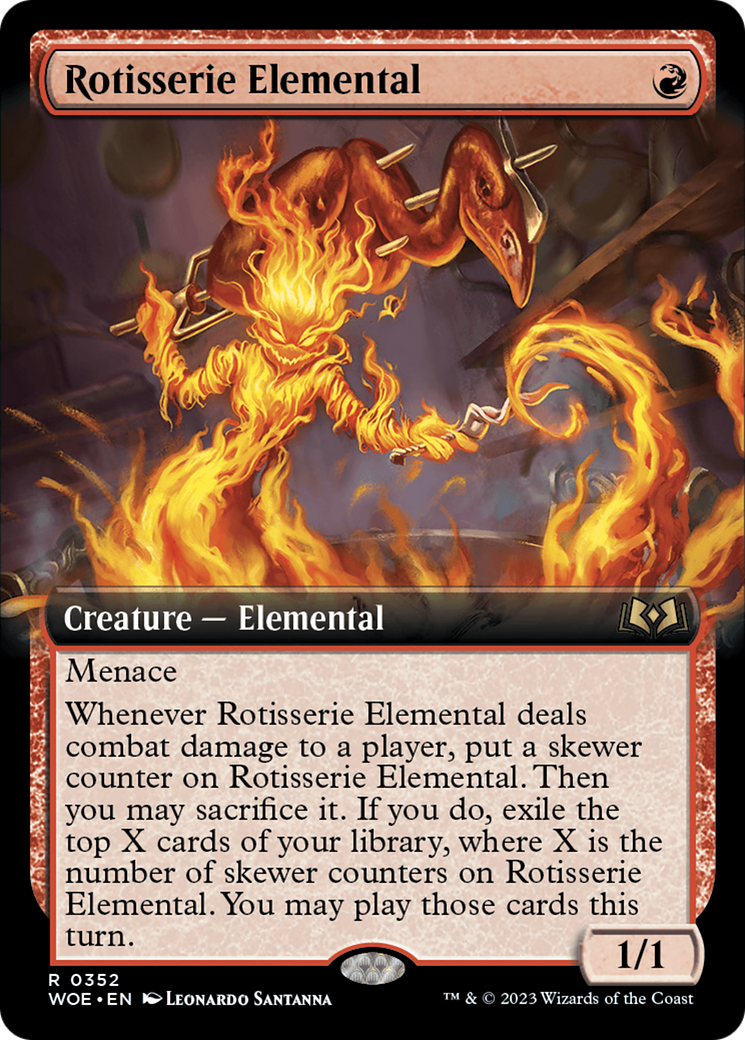 Rotisserie Elemental (Extended Art) [Wilds of Eldraine] | Black Swamp Games