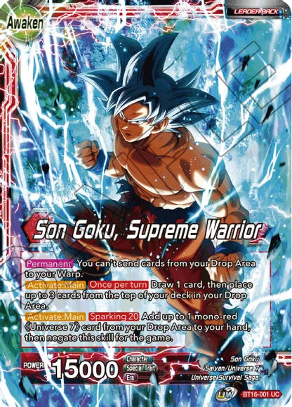 Son Goku // Son Goku, Supreme Warrior (BT16-001) [Realm of the Gods] | Black Swamp Games