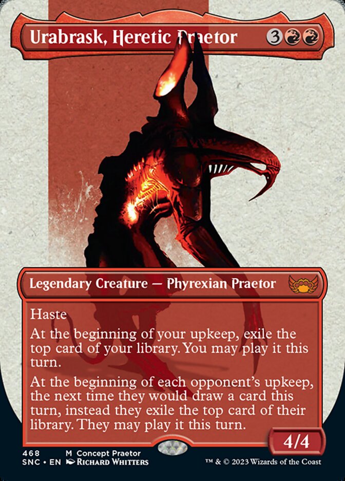 Urabrask, Heretic Praetor (Borderless Concept Praetors) [Phyrexia: All Will Be One] | Black Swamp Games