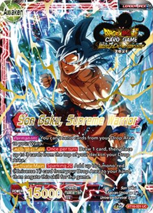 Son Goku // Son Goku, Supreme Warrior (2021 Championship 1st Place) (BT16-001) [Tournament Promotion Cards] | Black Swamp Games