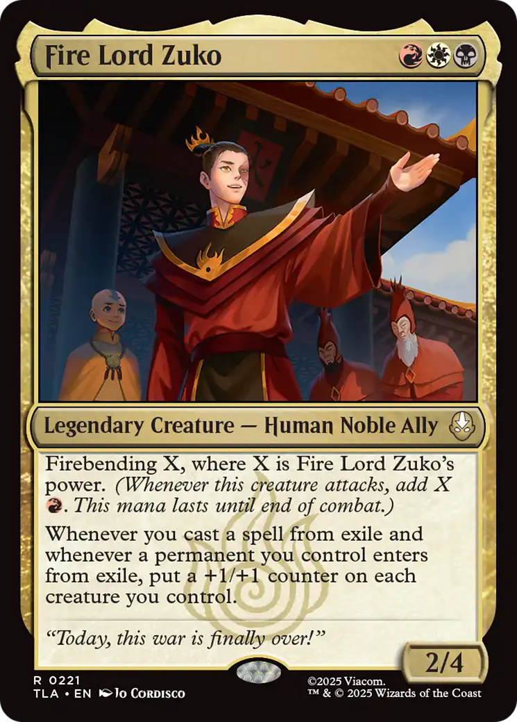 Fire Lord Zuko [Avatar: The Last Airbender] | Black Swamp Games