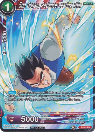 Son Gohan, Patience Wearing Thin (P-165) [Promotion Cards] | Black Swamp Games