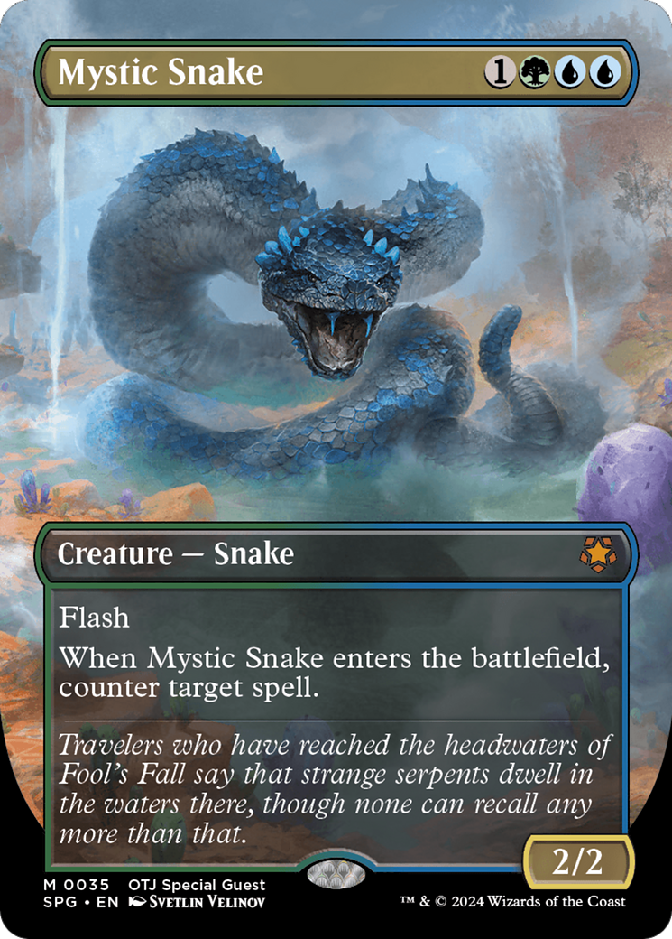 Mystic Snake (Borderless) [Outlaws of Thunder Junction Special Guests] | Black Swamp Games