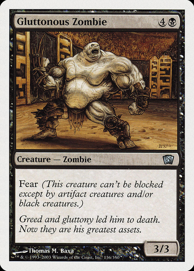 Gluttonous Zombie [Eighth Edition] | Black Swamp Games