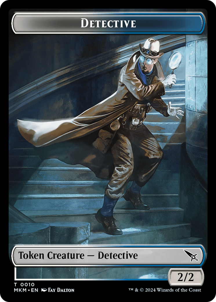 Detective // Spirit Double-Sided Token [Murders at Karlov Manor Tokens] | Black Swamp Games