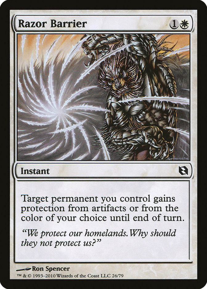 Razor Barrier [Duel Decks: Elspeth vs. Tezzeret] | Black Swamp Games