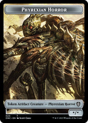 Phyrexian Wurm // Phyrexian Horror Double-Sided Token [Phyrexia: All Will Be One Commander Tokens] | Black Swamp Games