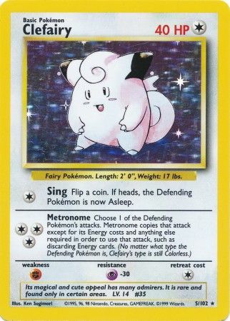 Clefairy (5/102) [Base Set Unlimited] | Black Swamp Games