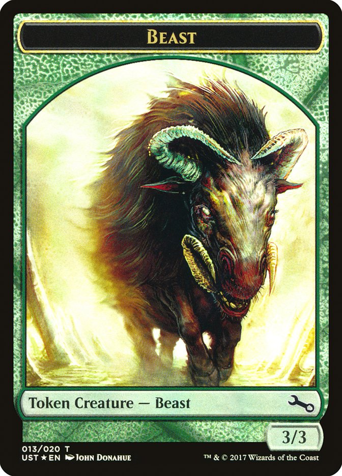 Beast // Beast Double-Sided Token [Unstable Tokens] | Black Swamp Games
