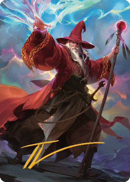 Elminster Art Card (36) (Gold-Stamped Signature) [Commander Legends: Battle for Baldur's Gate Art Series] | Black Swamp Games