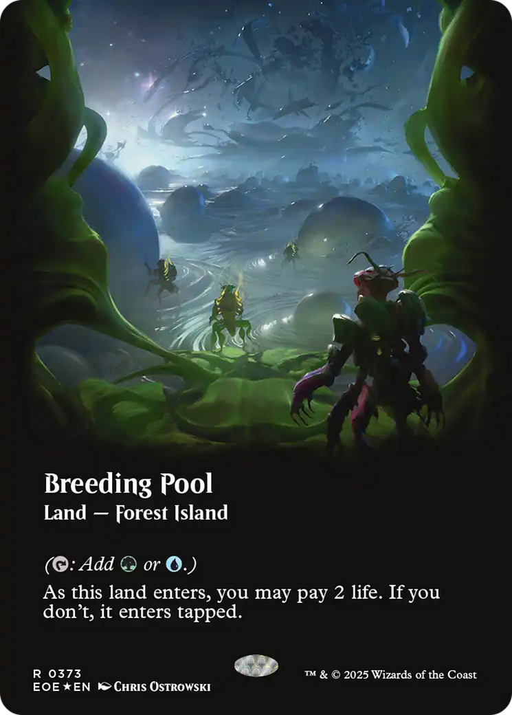 Breeding Pool (Borderless) (Galaxy Foil) [Edge of Eternities] | Black Swamp Games