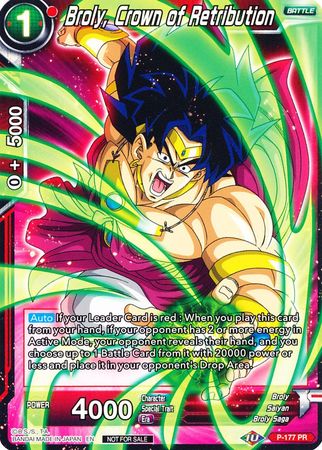 Broly, Crown of Retribution (P-177) [Promotion Cards] | Black Swamp Games