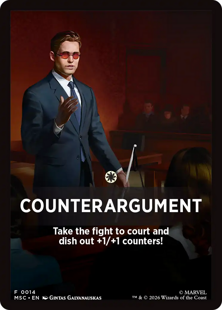 Counterargument Theme Card [Marvel Super Heroes Commander] | Black Swamp Games