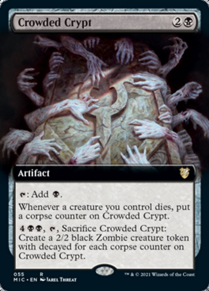 Crowded Crypt (Extended Art) [Innistrad: Midnight Hunt Commander] | Black Swamp Games
