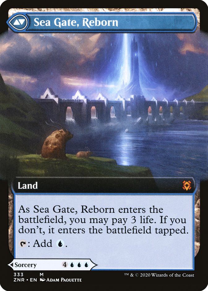Sea Gate Restoration // Sea Gate, Reborn (Extended Art) [Zendikar Rising] | Black Swamp Games