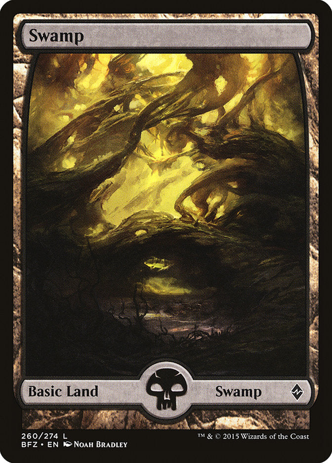 Swamp (260) (Full Art) [Battle for Zendikar] | Black Swamp Games