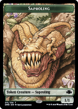 Zombie // Saproling Double-Sided Token [Dominaria Remastered Tokens] | Black Swamp Games