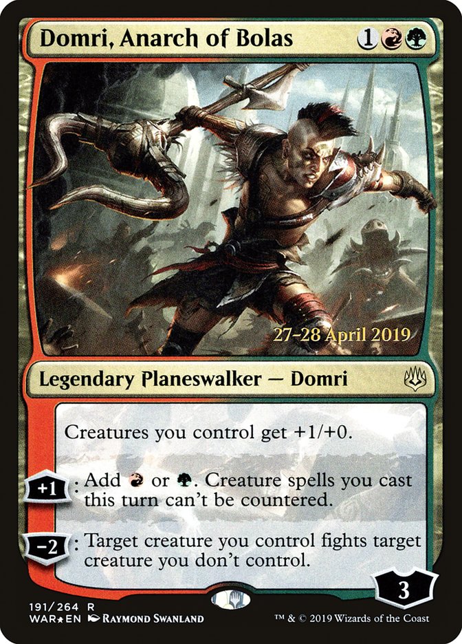Domri, Anarch of Bolas [War of the Spark Prerelease Promos] | Black Swamp Games