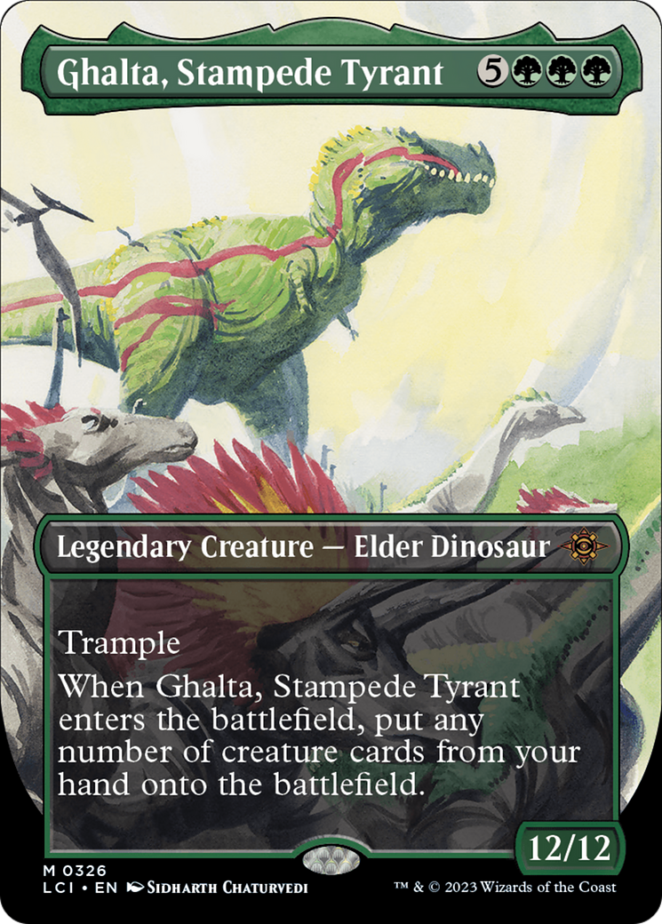 Ghalta, Stampede Tyrant (Borderless) [The Lost Caverns of Ixalan] | Black Swamp Games