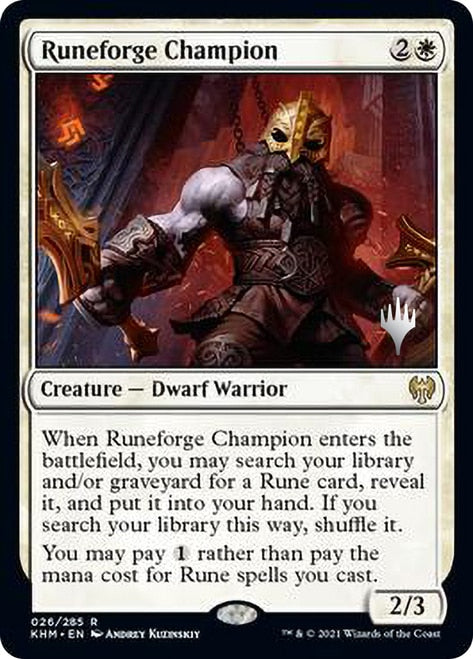Runeforge Champion (Promo Pack) [Kaldheim Promos] | Black Swamp Games