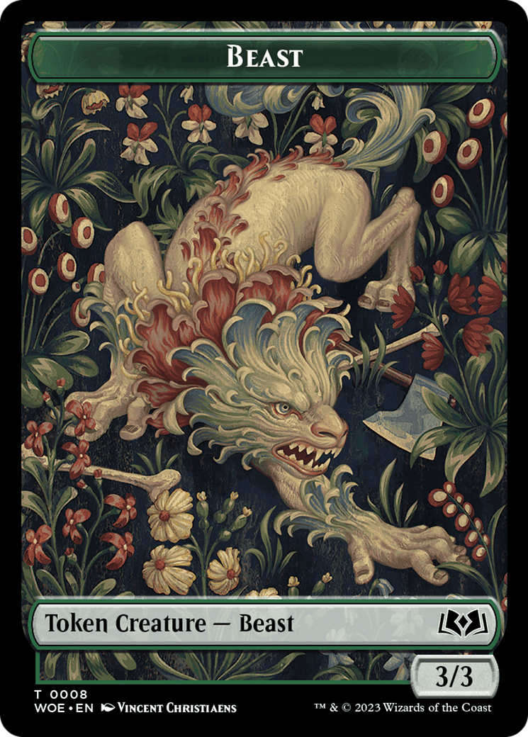 Beast Token [Wilds of Eldraine Tokens] | Black Swamp Games