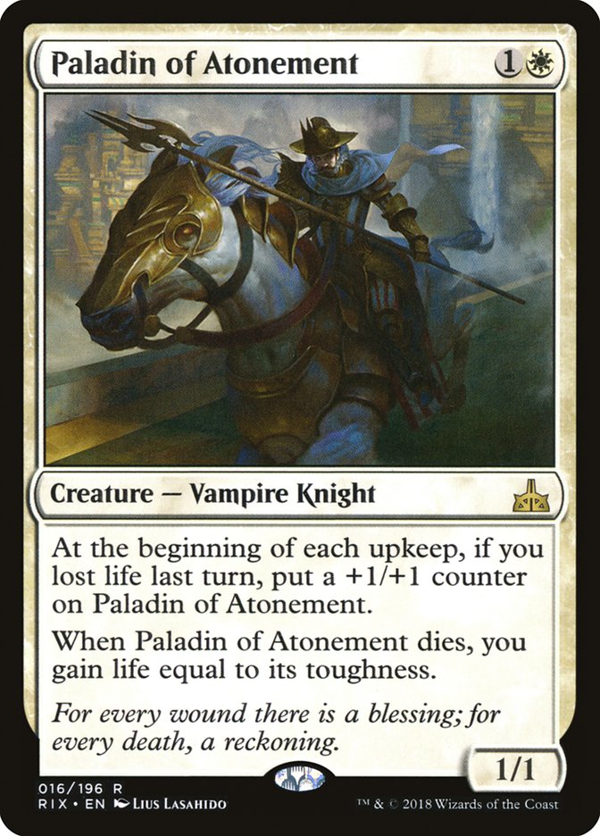Paladin of Atonement [Rivals of Ixalan] | Black Swamp Games