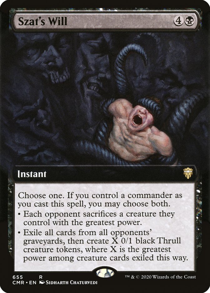 Szat's Will (Extended Art) [Commander Legends] | Black Swamp Games
