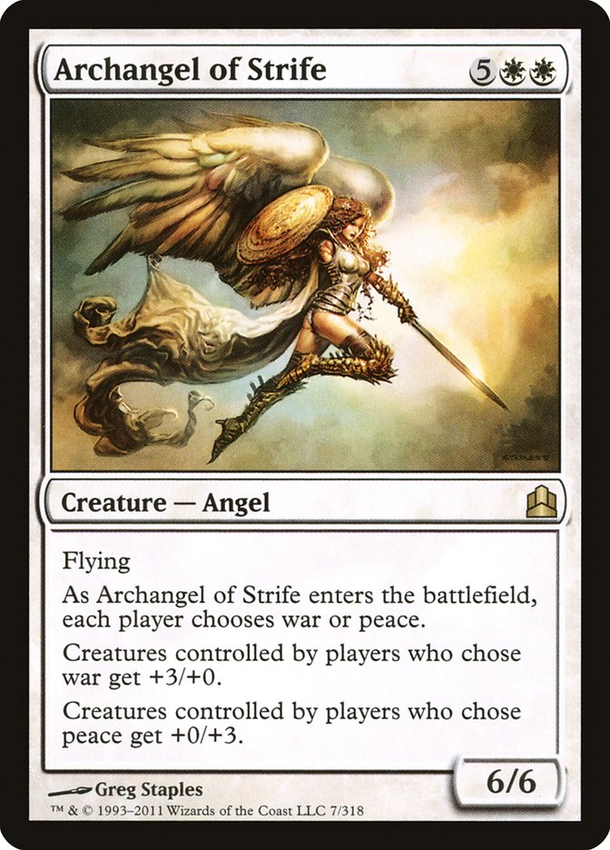 Archangel of Strife [Commander 2011] | Black Swamp Games