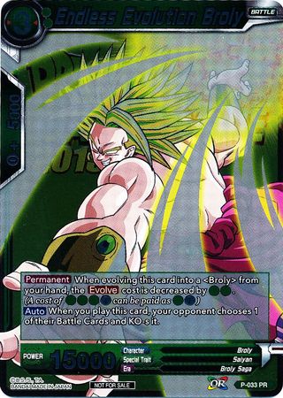 Endless Evolution Broly (Metallic Foil) (Event Pack 2018) (P-033) [Promotion Cards] | Black Swamp Games