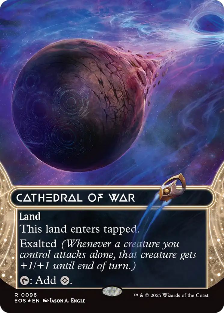 Cathedral of War (0096) (Borderless) (Galaxy Foil) [Edge of Eternities: Stellar Sights] | Black Swamp Games