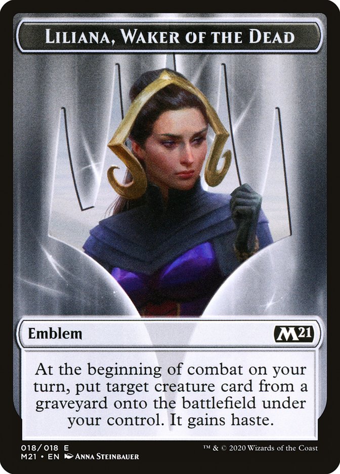 Liliana, Waker of the Dead Emblem [Core Set 2021 Tokens] | Black Swamp Games
