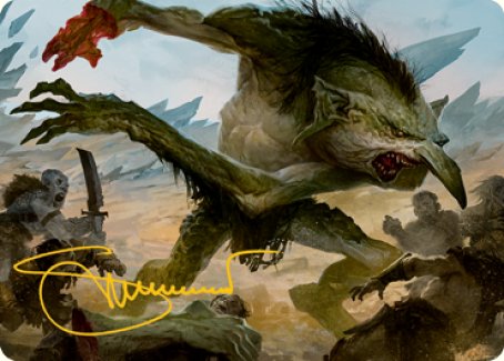Troll Art Card (Gold-Stamped Signature) [Dungeons & Dragons: Adventures in the Forgotten Realms Art Series] | Black Swamp Games