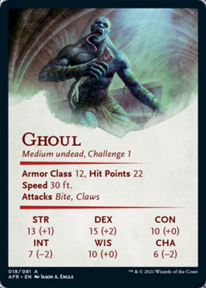 Ghoul Art Card [Dungeons & Dragons: Adventures in the Forgotten Realms Art Series] | Black Swamp Games