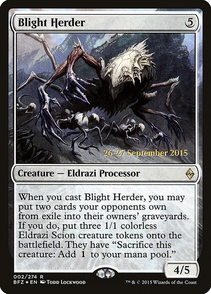 Blight Herder [Battle for Zendikar Prerelease Promos] | Black Swamp Games