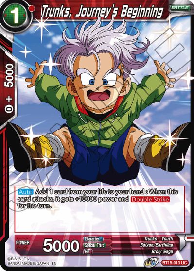 Trunks, Journey's Beginning (BT15-013) [Saiyan Showdown] | Black Swamp Games