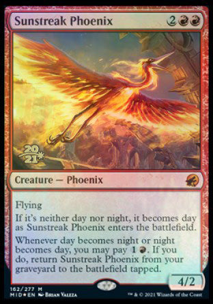 Sunstreak Phoenix [Innistrad: Midnight Hunt Prerelease Promos] | Black Swamp Games