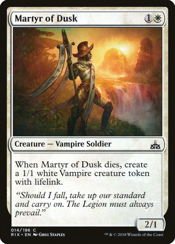 Martyr of Dusk [Rivals of Ixalan] | Black Swamp Games