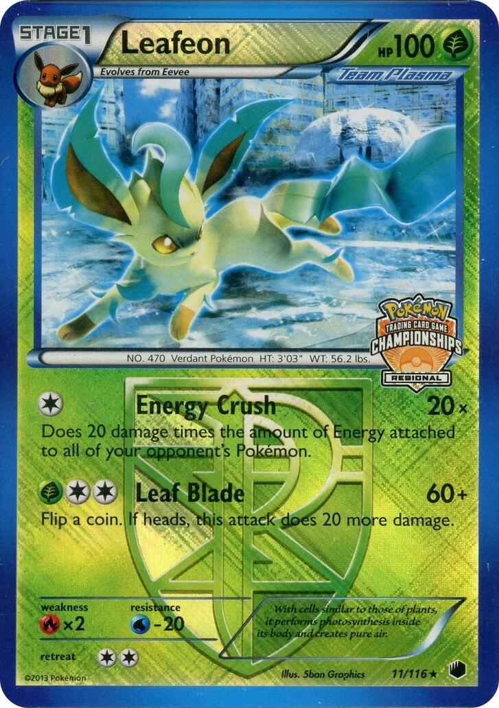 Leafeon (11)/116 (Regional Championship Promo) [League & Championship Cards] | Black Swamp Games