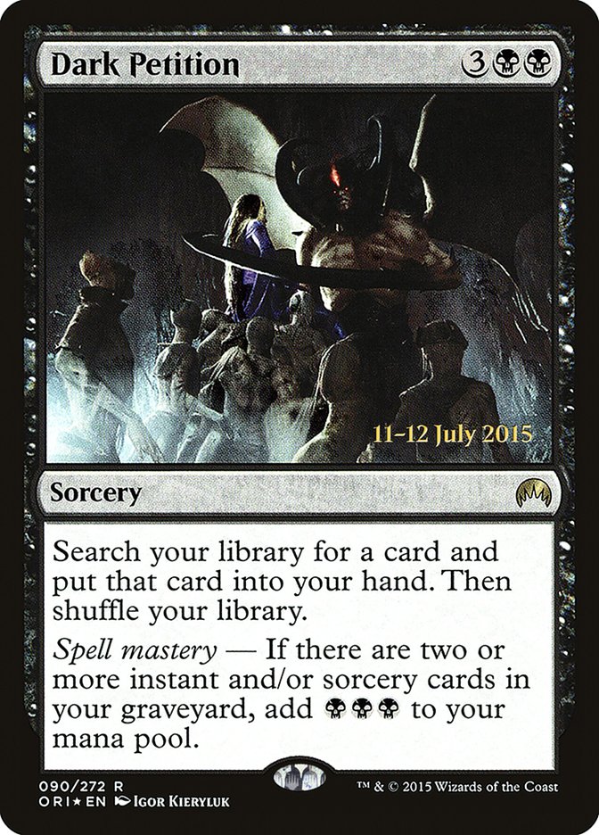 Dark Petition [Magic Origins Prerelease Promos] | Black Swamp Games