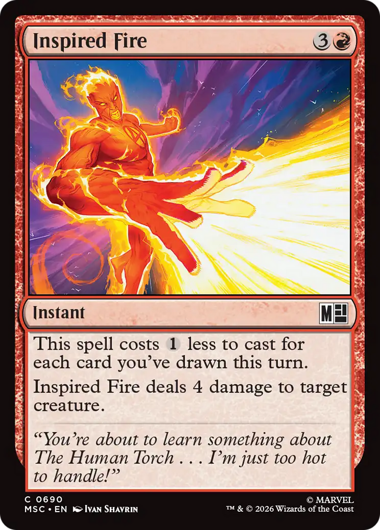 Inspired Fire [Marvel Super Heroes Commander] | Black Swamp Games