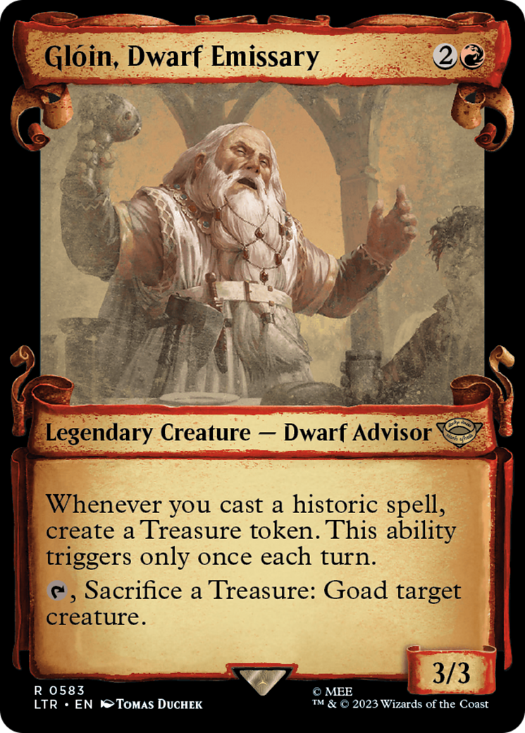 Gloin, Dwarf Emissary [The Lord of the Rings: Tales of Middle-Earth Showcase Scrolls] | Black Swamp Games