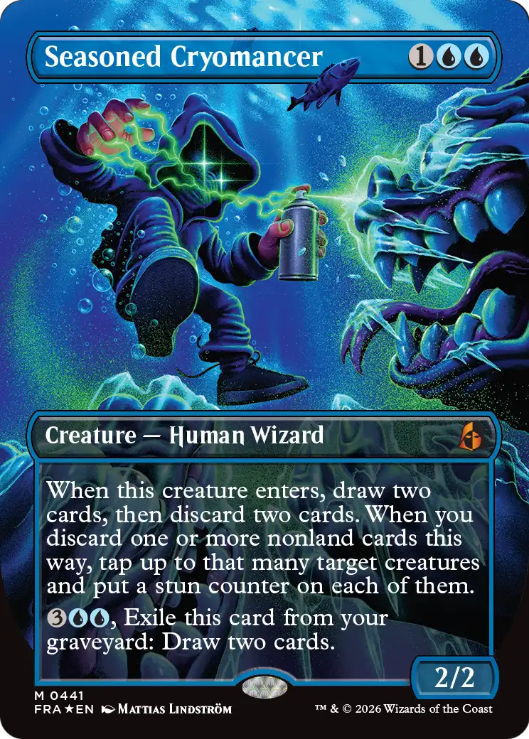 Seasoned Cryomancer (Borderless) (0441) [Reality Fracture] | Black Swamp Games