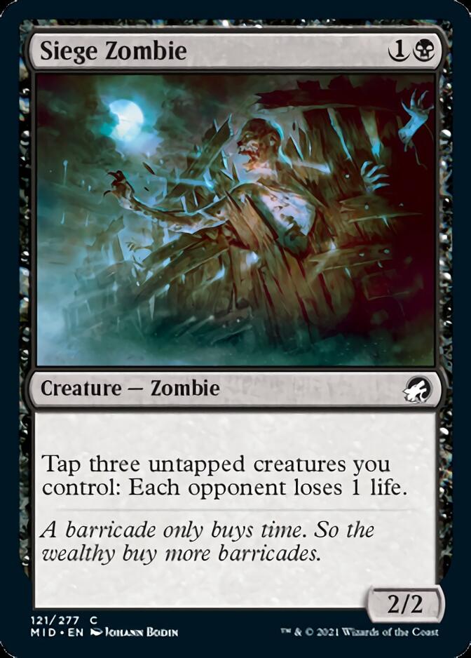 Siege Zombie [Innistrad: Midnight Hunt] | Black Swamp Games