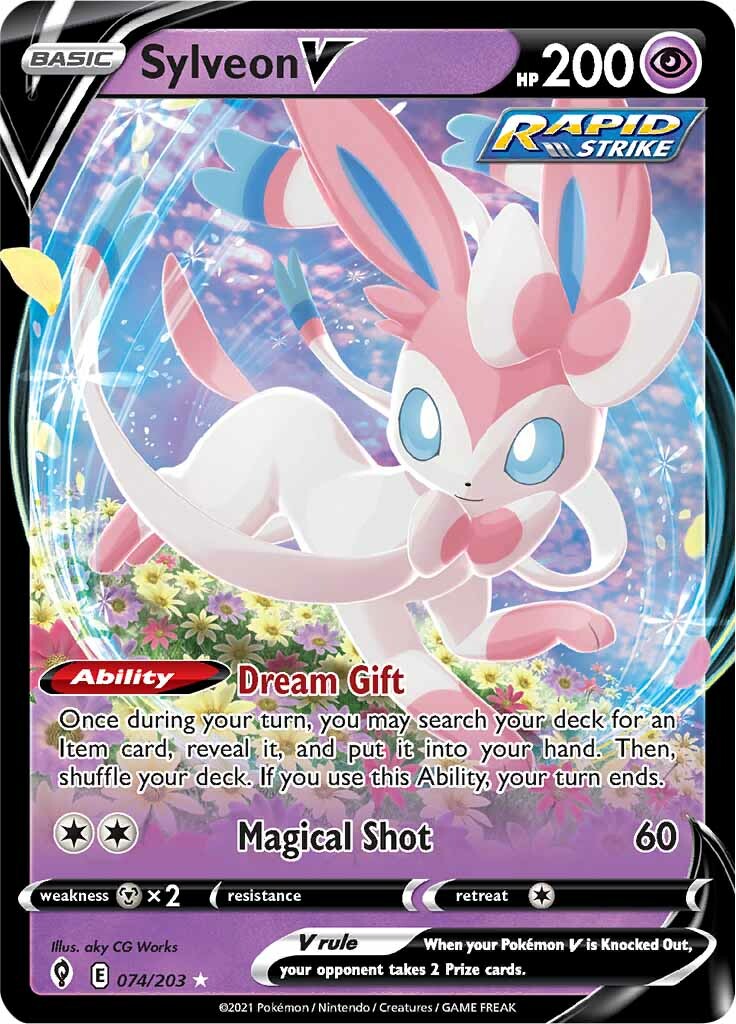 Sylveon V (074/203) [Sword & Shield: Evolving Skies] | Black Swamp Games