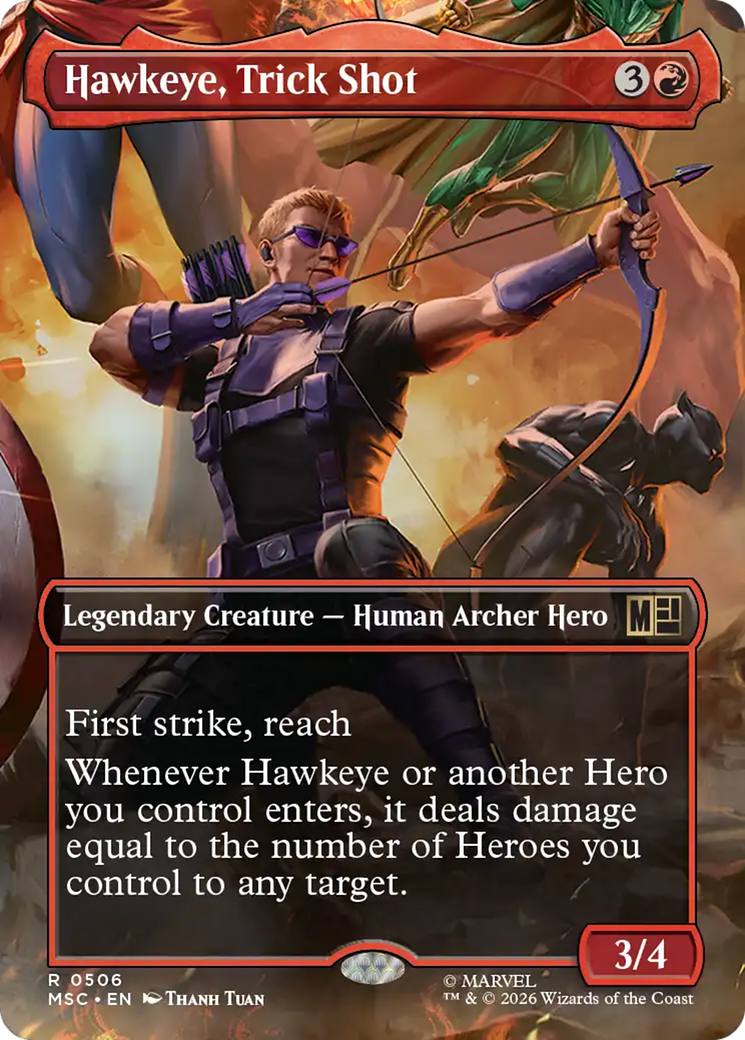 Hawkeye, Trick Shot (Borderless) [Marvel Super Heroes Commander] | Black Swamp Games