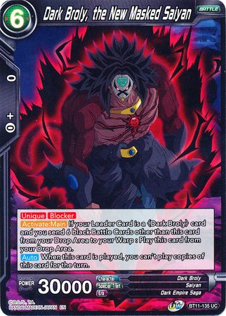 Dark Broly, the New Masked Saiyan (BT11-135) [Vermilion Bloodline] | Black Swamp Games